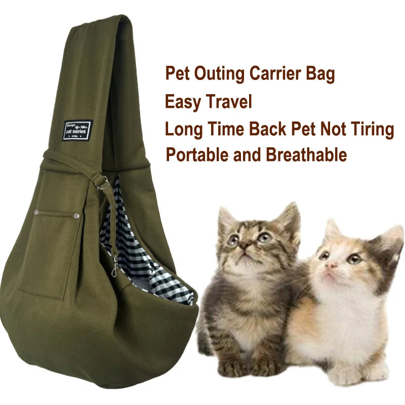 Pet Dog Carrier Crossbody Shoulder Bag Outdoor Travel Breathable Cat Bags Puppy Slings Carrier Bag Dog Carrying Supplies Bag